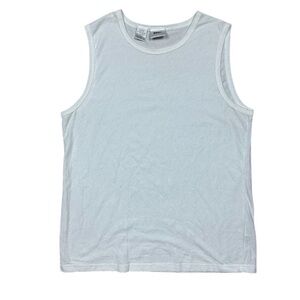 DKNY Women's White Sleeveless Tank Top Size L Basic Layering Casual